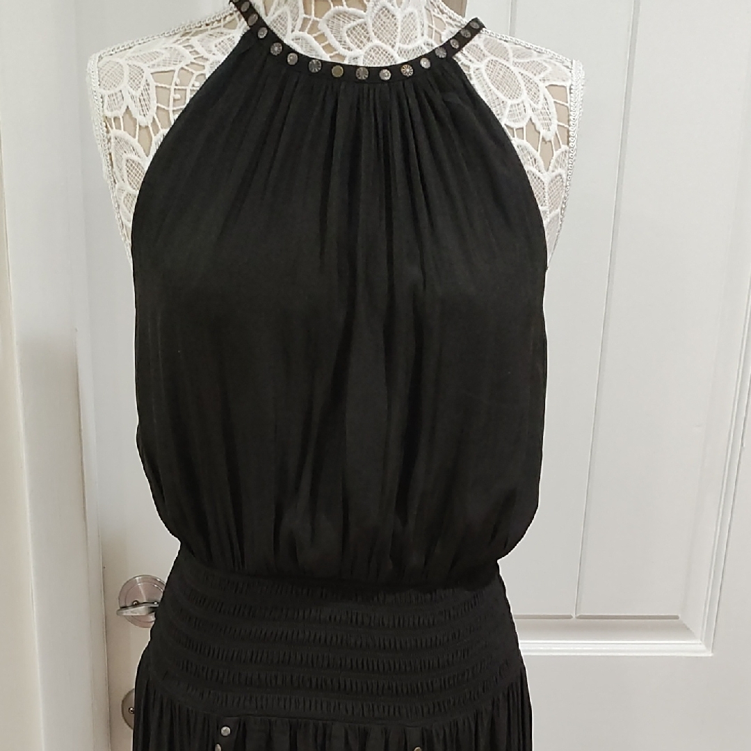Ramy Brok Elegant Black Halter Dress